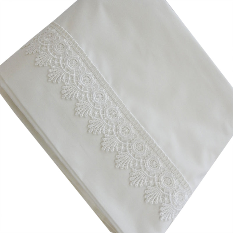 Alejandra Soft Cotton Embroidered Sheet Set - Made in USA