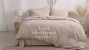 Pre-washed Belgian Flax Linen Cotton Duvet Cover Set