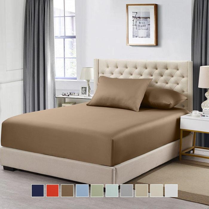 Cotton Fitted Sheet Only - Solid 600 Thread Count