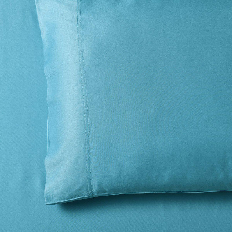 Cooling Bamboo 600 Pillowcases-Abripedic-Standard Pillowcases Pair-Aqua-Egyptian Linens
