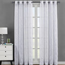 Miller Sheer Grommet Top Embroidered Panel Pair (Set of 2 )-Royal Tradition-54 x 63" Panel-White-Egyptian Linens