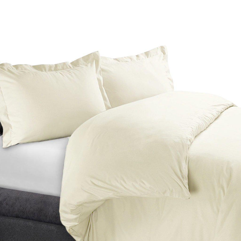Duvet Cover Set 450 Thread Count-Royal Tradition-Full/Queen-Ivory-Egyptian Linens