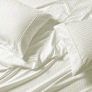 Extra Deep Pockets (22 inches) Stripe 650 Easy Care Sheet sets-Royal Tradition-Queen-Ivory-Egyptian Linens