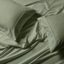 Extra Deep Pockets (22 inches) Stripe 650 Easy Care Sheet sets-Royal Tradition-Queen-Sage-Egyptian Linens