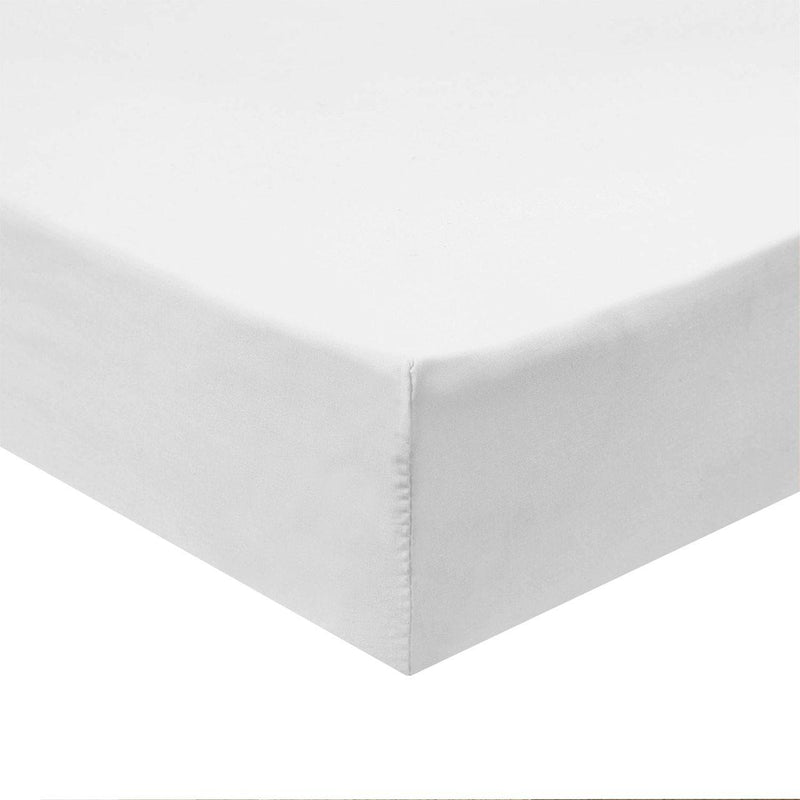 Flex Top King Fitted Sheet Only - Easy Care 650 Thread Count-Royal Tradition-WHITE-Egyptian Linens