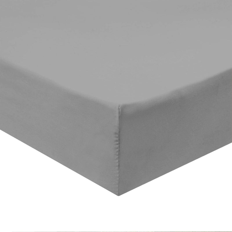 Top Split Flex King Fitted Sheet Only - Solid 340 Thread Count-Royal Tradition-Gray-Egyptian Linens