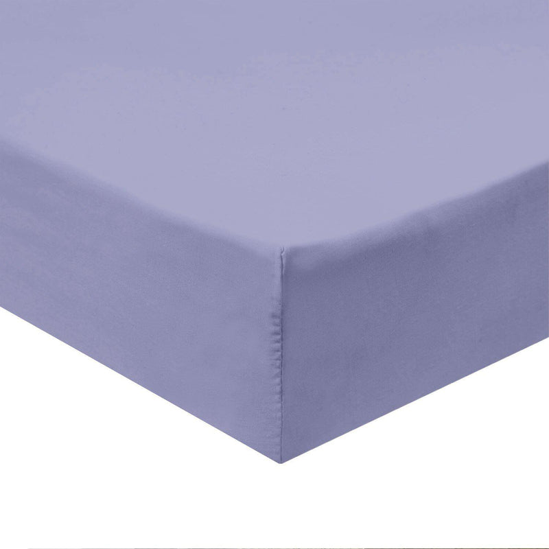 Flex Top California King Fitted Sheet Only -Solid 340 Thread Count-Royal Tradition-Periwinkle-Egyptian Linens