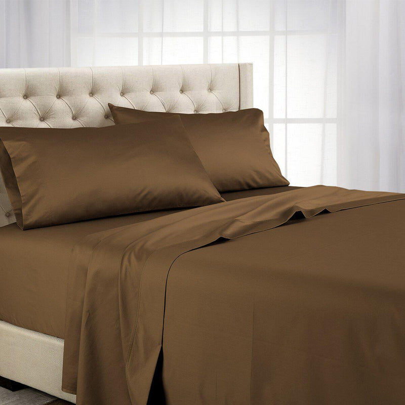 Luxury Heavyweight 1200 Thread Count Solid Sheet Set-Royal Tradition-King-Taupe-Egyptian Linens