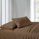 Sheet Set - Striped 300 Thread Count-Royal Tradition-Twin XL-Taupe-Egyptian Linens