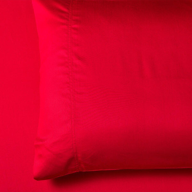 100% Bamboo Viscose Pillowcases (Pair)-Royal Tradition-Standard Pillowcases Pair-Red-Egyptian Linens