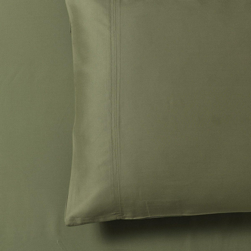 Cooling Bamboo 600 Pillowcases-Abripedic-Standard Pillowcases Pair-Calliste-Green-Egyptian Linens