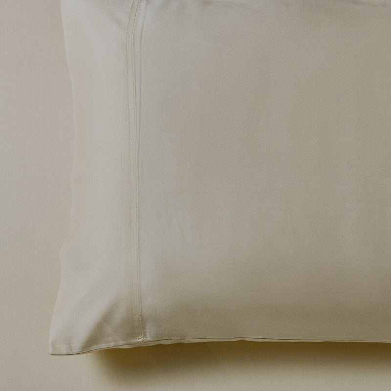 Silky Cotton, Bamboo-Cotton Blended 2 Pillowcases (Hybrid)-Royal Tradition-King Pillowcases Pair-Sand-Egyptian Linens