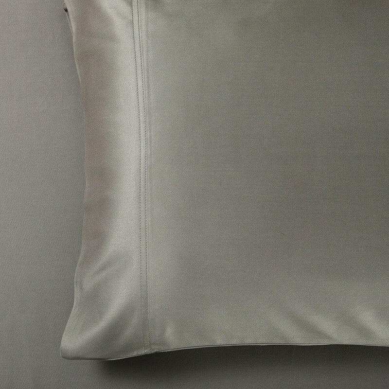 Silky Cotton, Bamboo-Cotton Blended 2 Pillowcases (Hybrid)-Royal Tradition-King Pillowcases Pair-Gray-Egyptian Linens