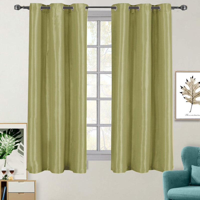 Soho Thermal Blackout Grommet Top Curtain Panels (Single)-Royal Tradition-42 x 63" Panel-Green-Egyptian Linens