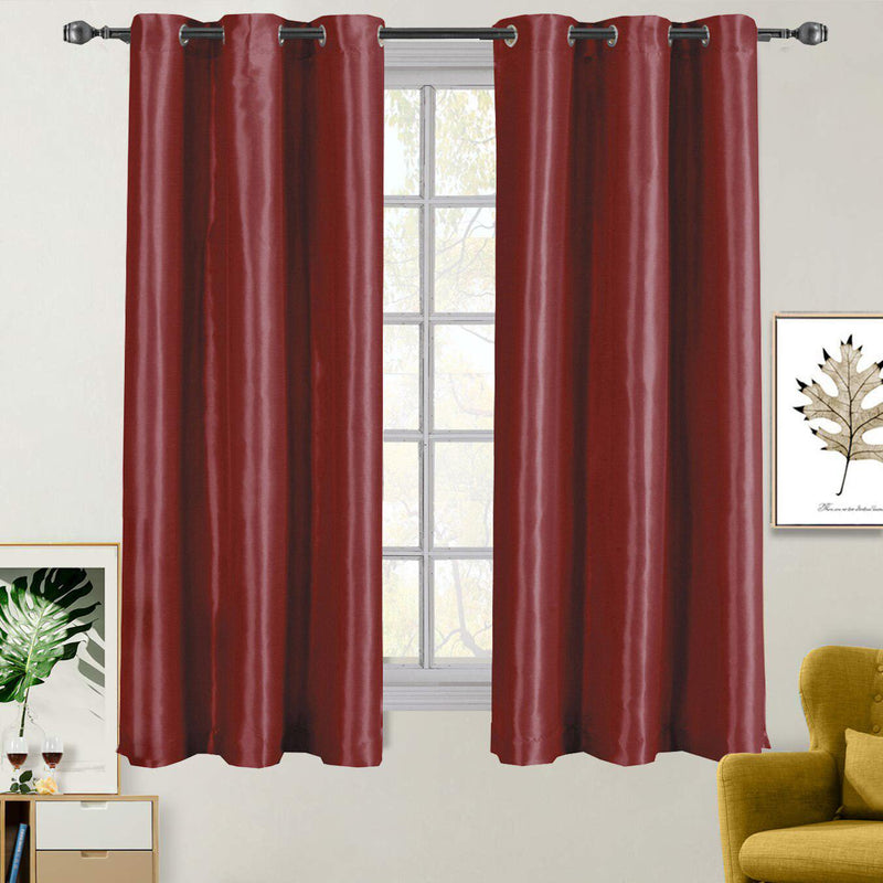 Soho Thermal Blackout Grommet Top Curtain Panels (Single)-Royal Tradition-42 x 63" Panel-Burgundy-Egyptian Linens