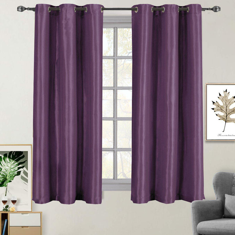 Soho Thermal Blackout Grommet Top Curtain Panels (Single)-Royal Tradition-42 x 63" Panel-Purple-Egyptian Linens