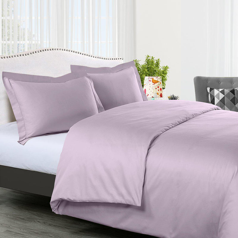 Duvet Cover Set Solid 300 Thread count-Royal Tradition-Twin/Twin XL-Lilac-Egyptian Linens