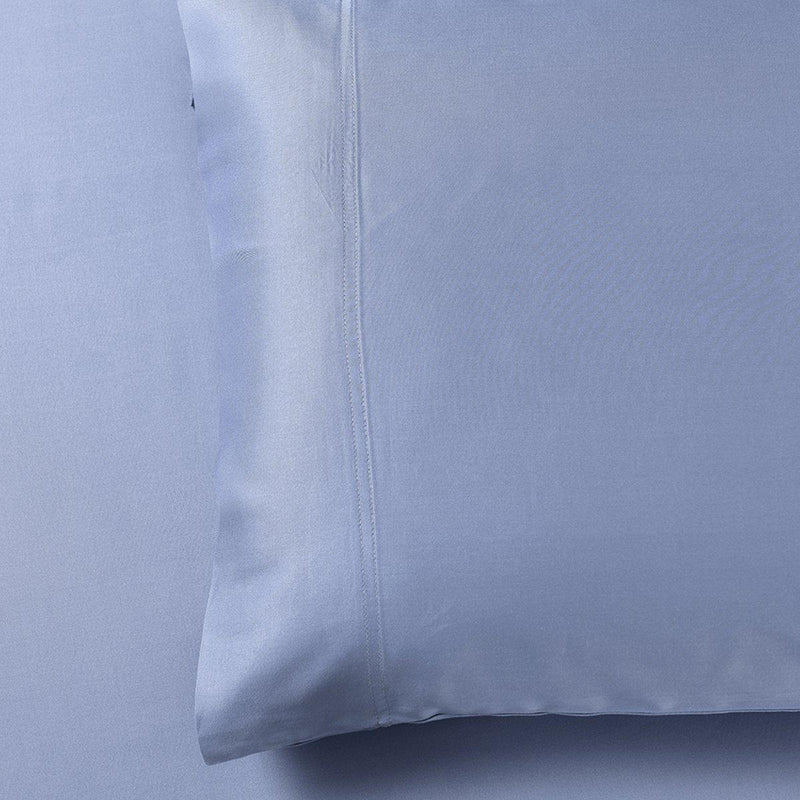 Silky Cotton, Bamboo-Cotton Blended 2 Pillowcases (Hybrid)-Royal Tradition-Standard Pillowcases Pair-Periwinkle-Egyptian Linens