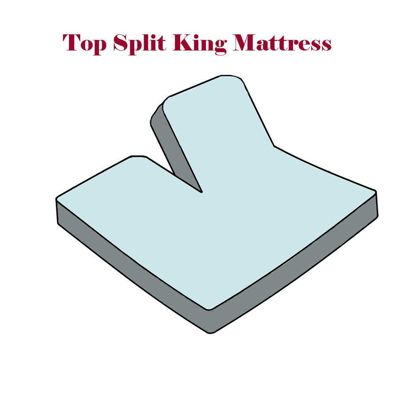 Split Top King Sheets 300 Thread Count 100% Cotton (Half Split Fitted)-Royal Tradition-Egyptian Linens