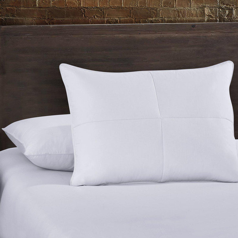 Medium Firm Support - Goose Feather Down Pillow-Pillows-Egyptian Linens-Standard/Queen (Set Of 2)-Egyptian Linens