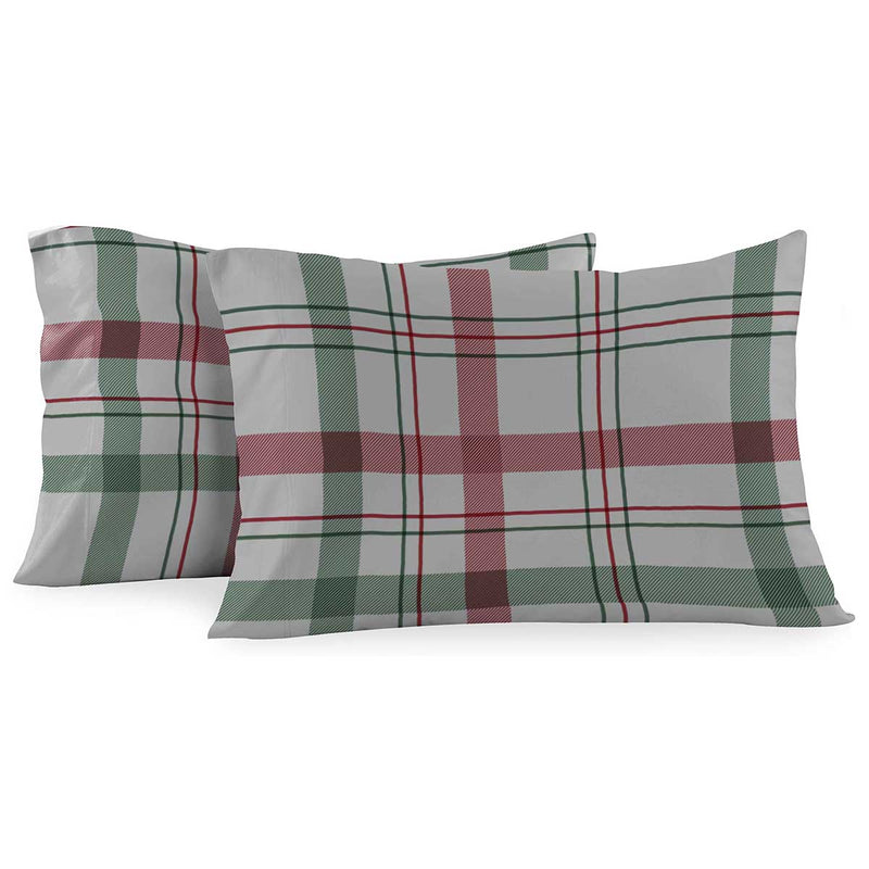 Heavyweight Printed Flannel Duvet Covers 170GSM - Dessines Plaid-Egyptian Linens