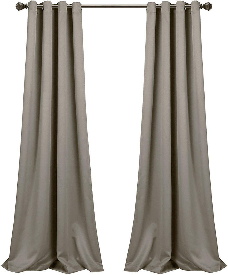 Grey Room Darkening Curtain Panel Pair - 55" W X 98" L Each Panel-Royal Tradition-Egyptian Linens