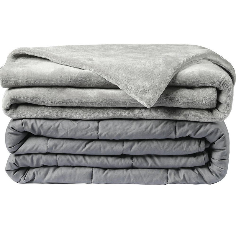 Abripedic Gray Weighted Blanket Breathable Cotton with Removable Velvet Cover Included-Abripedic-48x72" / 12 LB-Egyptian Linens