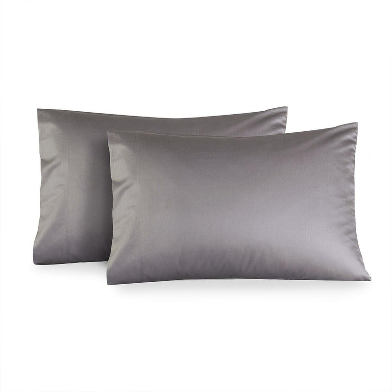 Luxurious 500 Count Soft Cotton Sateen Pillowcases  Gray