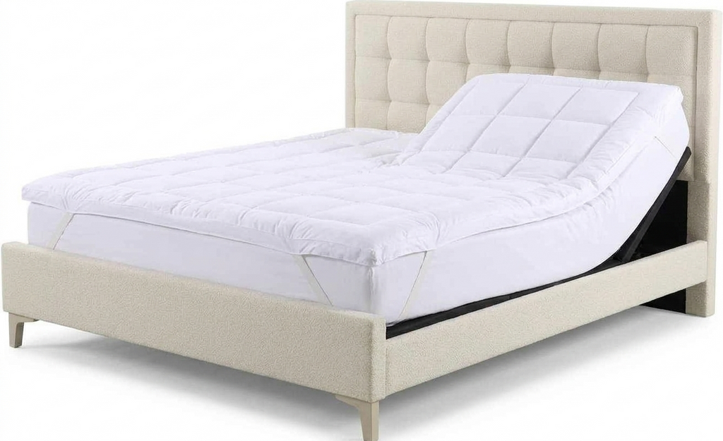 Split Top King Plush 2 Inches Mattress Pad Down Alternative Anchor Bands