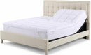 Top Split California King Plush 2 Inches Mattress Pad Down Alternative Anchor Bands