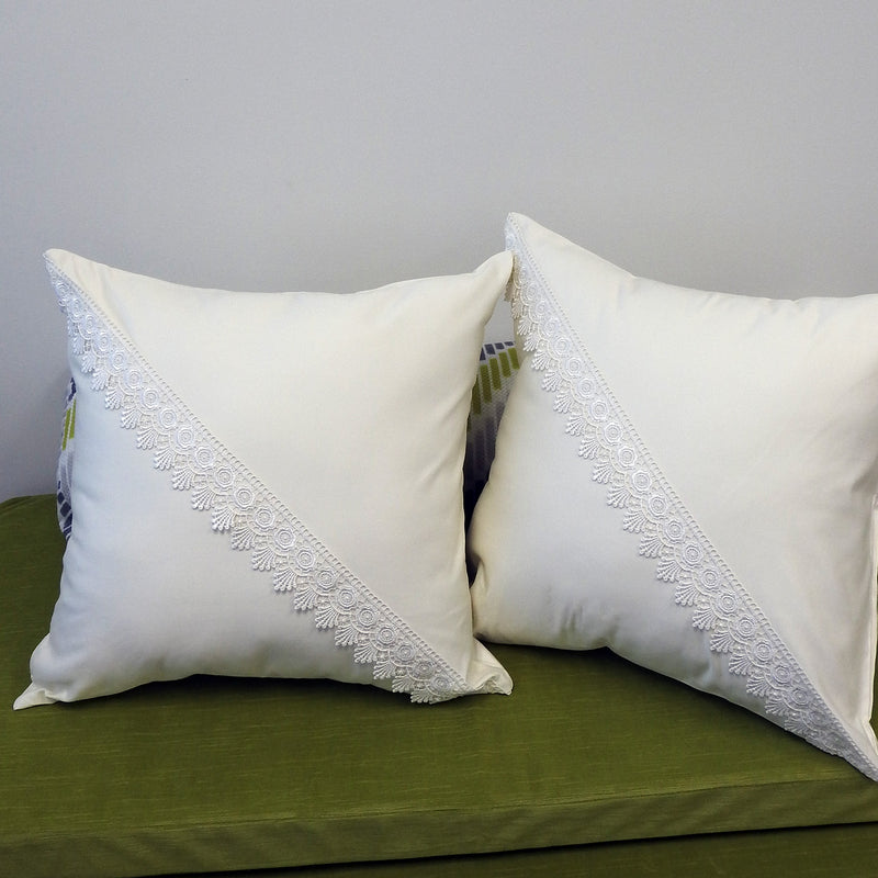 Alejandra Throw Pillow Covers (2PC) 18 X 18 Inches 100% Cotton Sateen