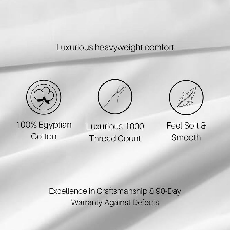 Luxury & Heavy 1000 Thread Count Solid Sheet Set