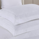 Adeline Duvet Cover Set close up embroidered border detailing in white