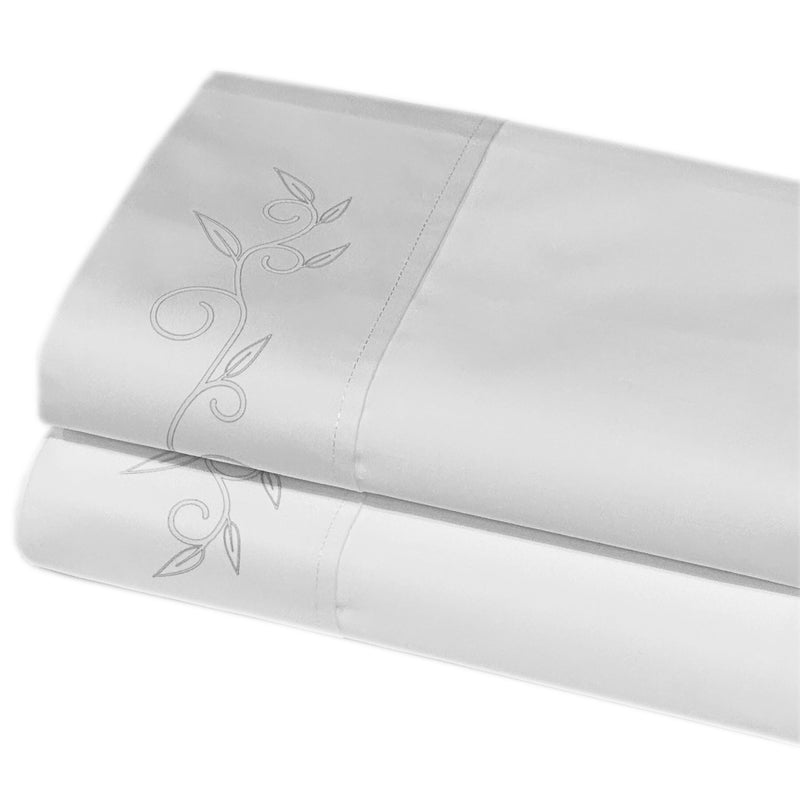 Elegant Border Luxurious Cotton Sateen Pillowcases  (Pair) USA