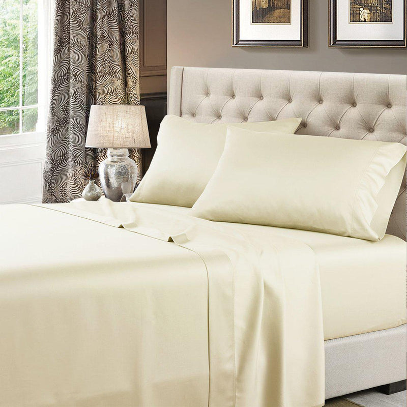 Heavyweight 800 Thread Count Cotton Bed Sheets Made in USA Fitted + Pillowcases / King/Gray by Egyptian Linens
