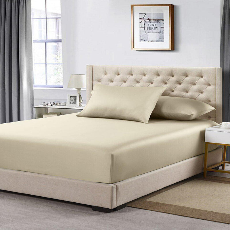 Low Profile Fitted Sheet (7-10 Inches) 100% Cotton Sateen – USA