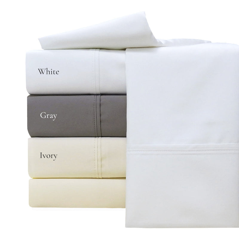 Heavyweight 800 Thread Count Solid Pillowcases (Pair) Made in USA