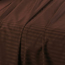 King Flat Sheet 110 X 102 Inches - Damask Stripe 100% Egyptian Cotton
