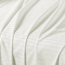 King Flat Sheet 110 X 102 Inches - Damask Stripe 100% Egyptian Cotton
