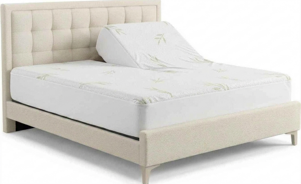 Top Split King Waterproof Antibacterial Hypoallergenic Bamboo Mattress Protector