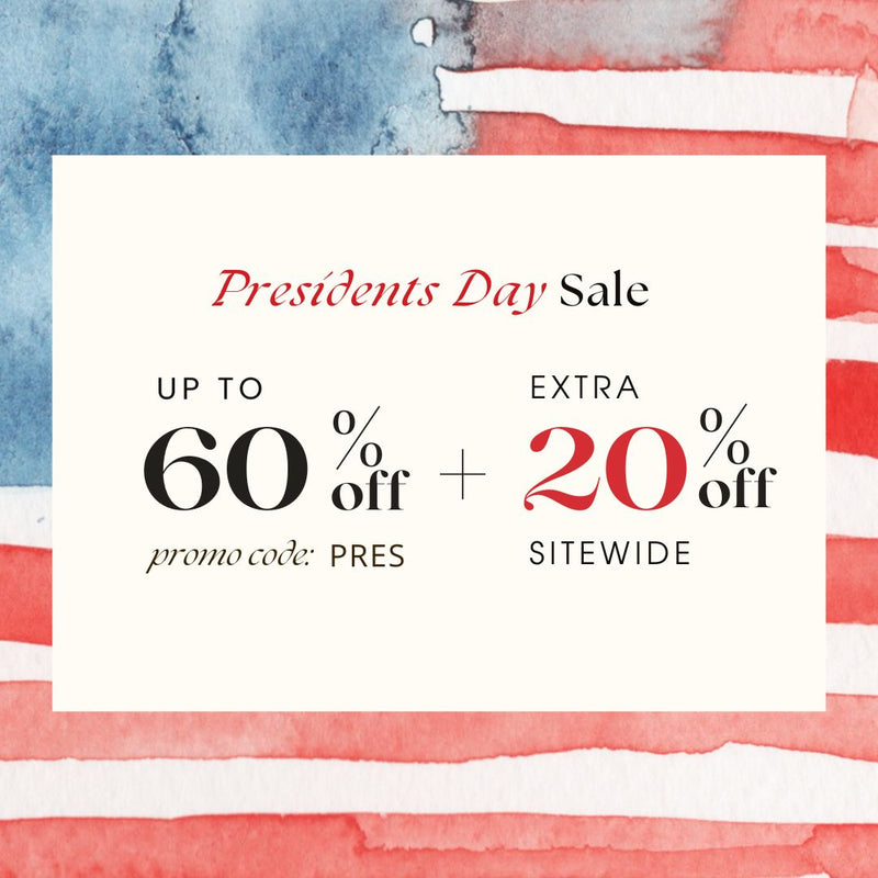 extra 20% off presidents day sale code: PRES
