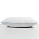 Quilted Pillow with Grey Duck Feather and Down Alternative