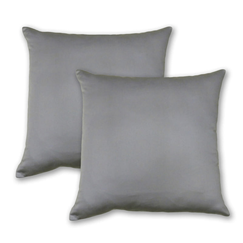 2PC Throw Pillow Covers 18 x 18 Inch Egyptian Cotton 1000 Thread Count