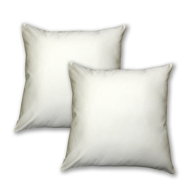 2PC Throw Pillow Covers 18 x 18 Inch Egyptian Cotton 1000 Thread Count