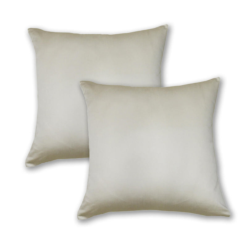 2PC Throw Pillow Covers 18 x 18 Inch Egyptian Cotton 1000 Thread Count