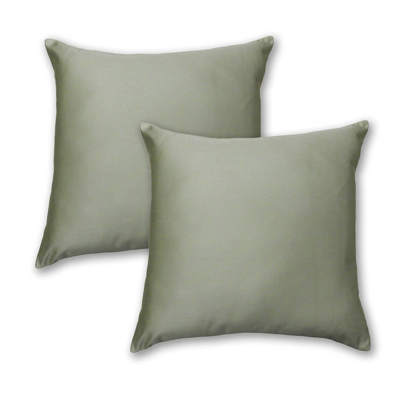 2PC Throw Pillow Covers 18 x 18 Inch Egyptian Cotton 1000 Thread Count