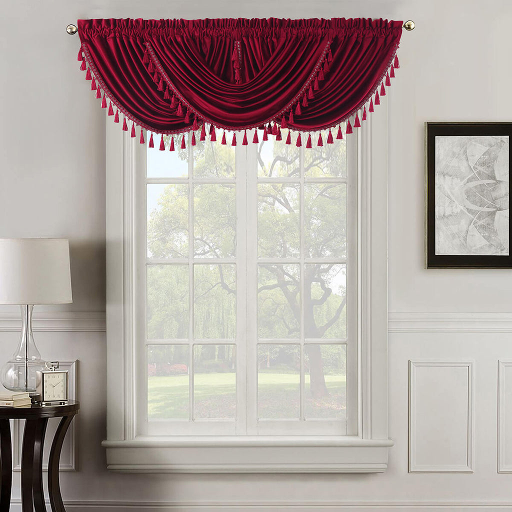 Heavyweight Velvet Waterfall Valance 57”Wx37”L