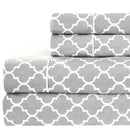 Split Queen Bed Sheet Set - Meridian 5-Piece Sheet Set-Royal Tradition-Gray & White-Egyptian Linens