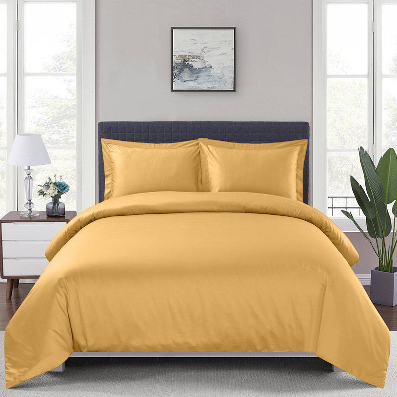 Egyptian cotton and bamboo 330-thread-count duvet cover set