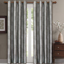 Lexington Circle Swirl Jacquard Curtains Top Grommet Panels (Set of 2)-Royal Tradition-104 x 63" Pair-Silver-Egyptian Linens